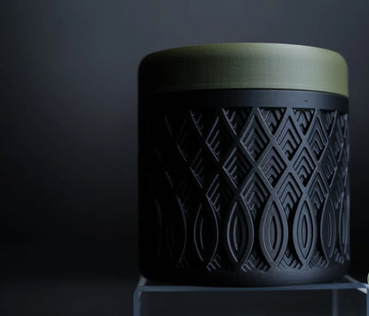 Crest Container – Premium Reusable Storage Jar with Geometric 3D Pattern | Made from Virgin Plastic | Airtight & Stylish Design for Home & Office Use