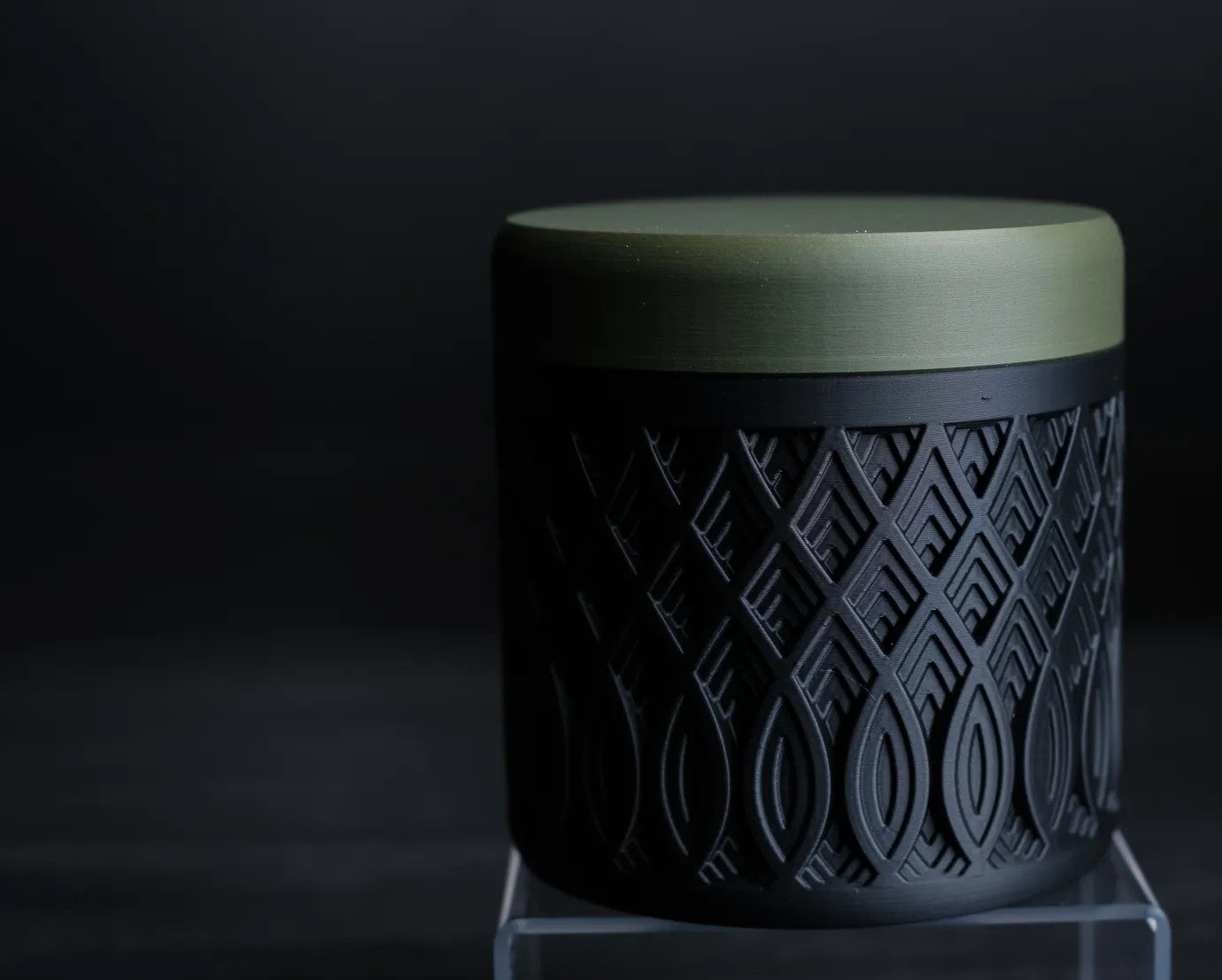 Crest Container – Premium Reusable Storage Jar with Geometric 3D Pattern | Made from Virgin Plastic | Airtight & Stylish Design for Home & Office Use