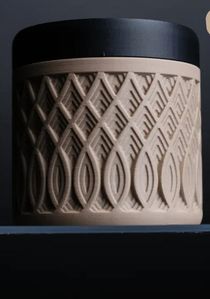 Crest Container – Premium Reusable Storage Jar with Geometric 3D Pattern | Made from Virgin Plastic | Airtight & Stylish Design for Home & Office Use