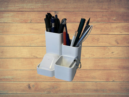 Marble Look Desk Organizer & Pen Stand – Stylish and Functional Workspace Solution