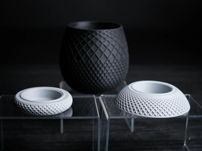 Micro Planter – Modern Geometric Virgin Plastic Mini Flower Pot for Desk, Table & Home Décor